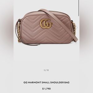 NEW CONDITION - RETAIL $1790 - Authentic Gucci Marmont Small Shoulder Bag